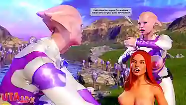 Joi in Alien Futa Babe Threesome On Another Planet - Hot Action!